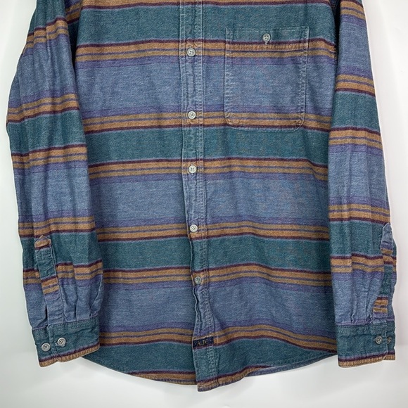Vintage Arizona Blue Striped Button Up Shirt Medium - Picture 3 of 7